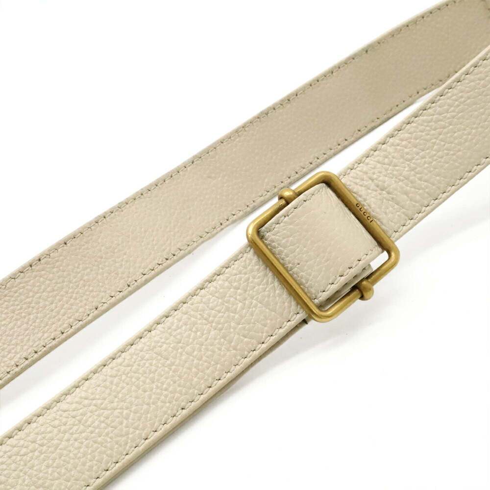 GUCCI White Leather Pochette Shoulder Bag - Picture 6 of 9